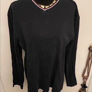 Tommy Hilfiger Black V-Neck Sweater